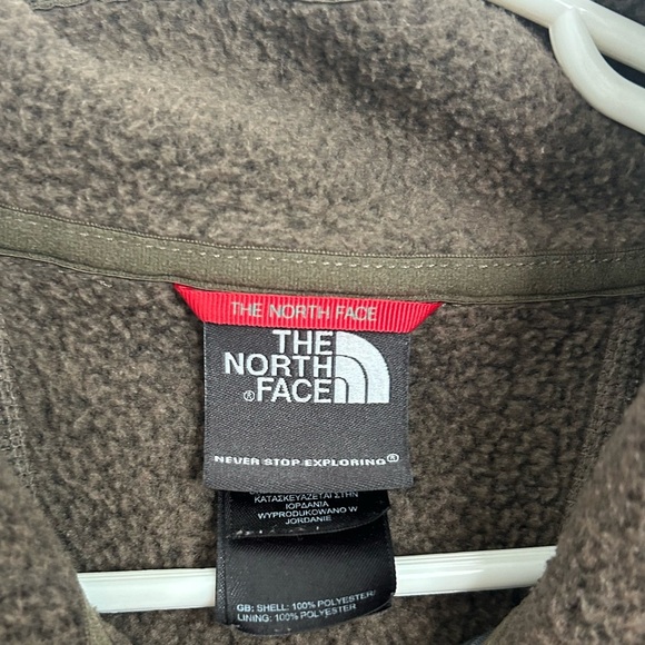 North Face Gordon Lyons 1/4 Zip Pull Over Brown size large - Picture 8 of 10